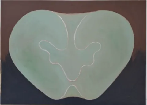 La Pomme, 73 x 100 cm, acrylique sur toile, 2009