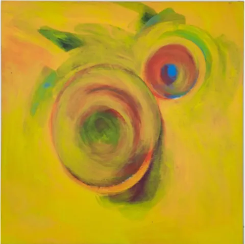 Le Cyclone, 90 x 90 cm, acrylique sur toile, 2004