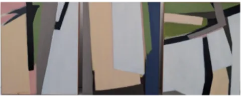 Le Triptyque, 50 x 123 cm, acrylique sur toile, 2009