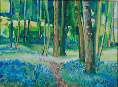 Jonquilles des Bois, aquarelle sur canson