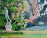 entrée ouest du jardin public de Cambrai, huile sur toile