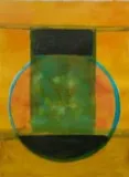  le Cercle Bleu, acrylique sur papier,