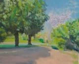 Huile sur toile jardin public Cambrai