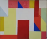 La Porte Rouge, huile sur toile, 100 x 120 cm, 2005,
