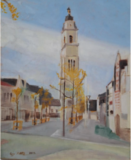Le Beffroi de Cambrai, 33 x 41 cm, huile, 2022
