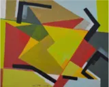 Les Fortifications, 33.5 x 41 cm, acrylique sur toile, 2021