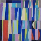 Verres bleus, 90 x 90 cm, acrylique sur toile, 2005